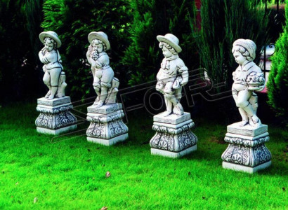 Junge 70cm Figur Statue Figuren Skulptur Statuen Garten Weiß Dekoration